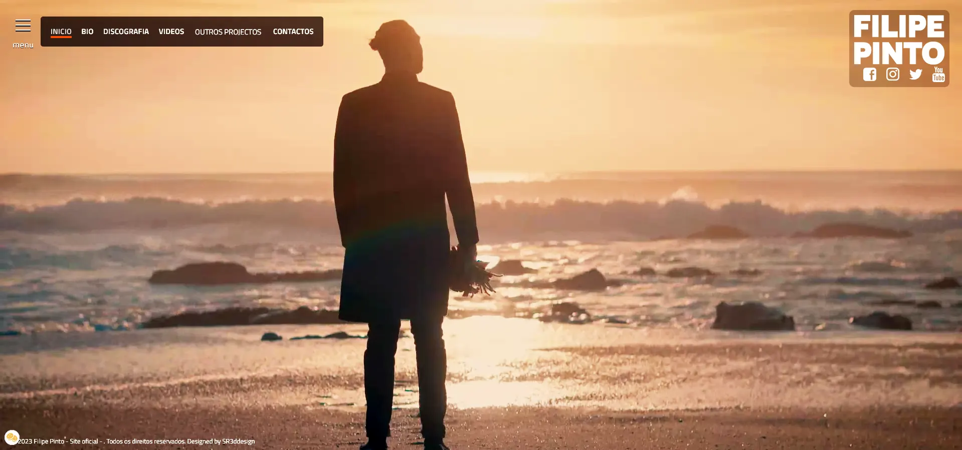Web site desenvolvido para Filipe Pinto - Artista, Musica | Portfolio sr3ddesign | Filipe Pinto - Music Artist